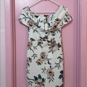 Floral high low boohoo dress